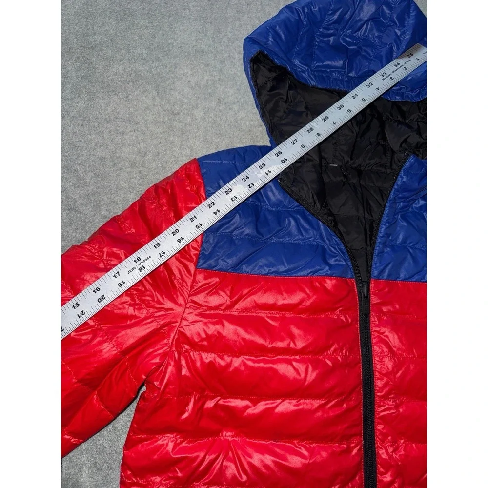 Red Double Dribble Reversible Packable‎ Full-Zip Puffer Jacket Size Youth L